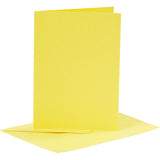 Https: www.cchobby.nl kaarten-en-enveloppen-afmeting-kaart-10-5x15-cm-afmeting-envelop-11-5x16-5-cm-110-220-gr-geel-6-set-1-doos - afbeelding 1