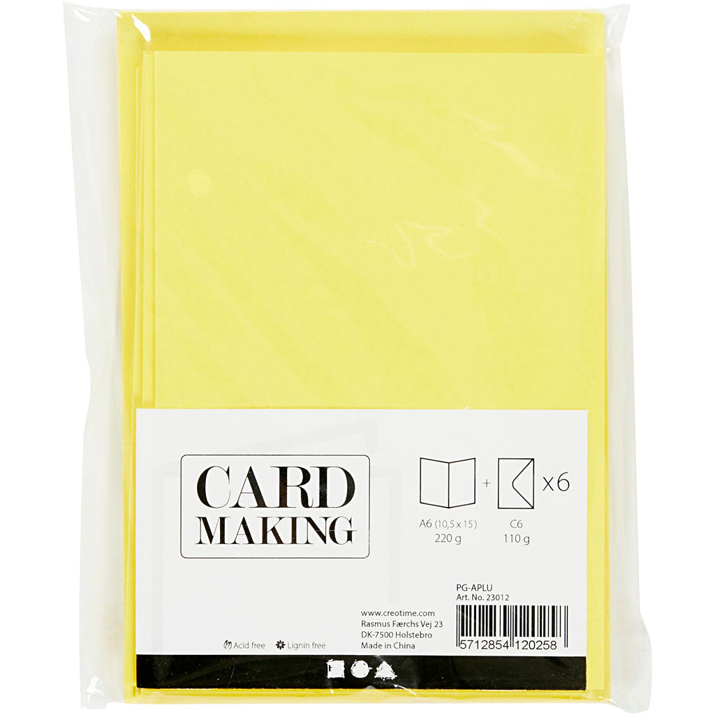 Https: www.cchobby.nl kaarten-en-enveloppen-afmeting-kaart-10-5x15-cm-afmeting-envelop-11-5x16-5-cm-110-220-gr-geel-6-set-1-doos