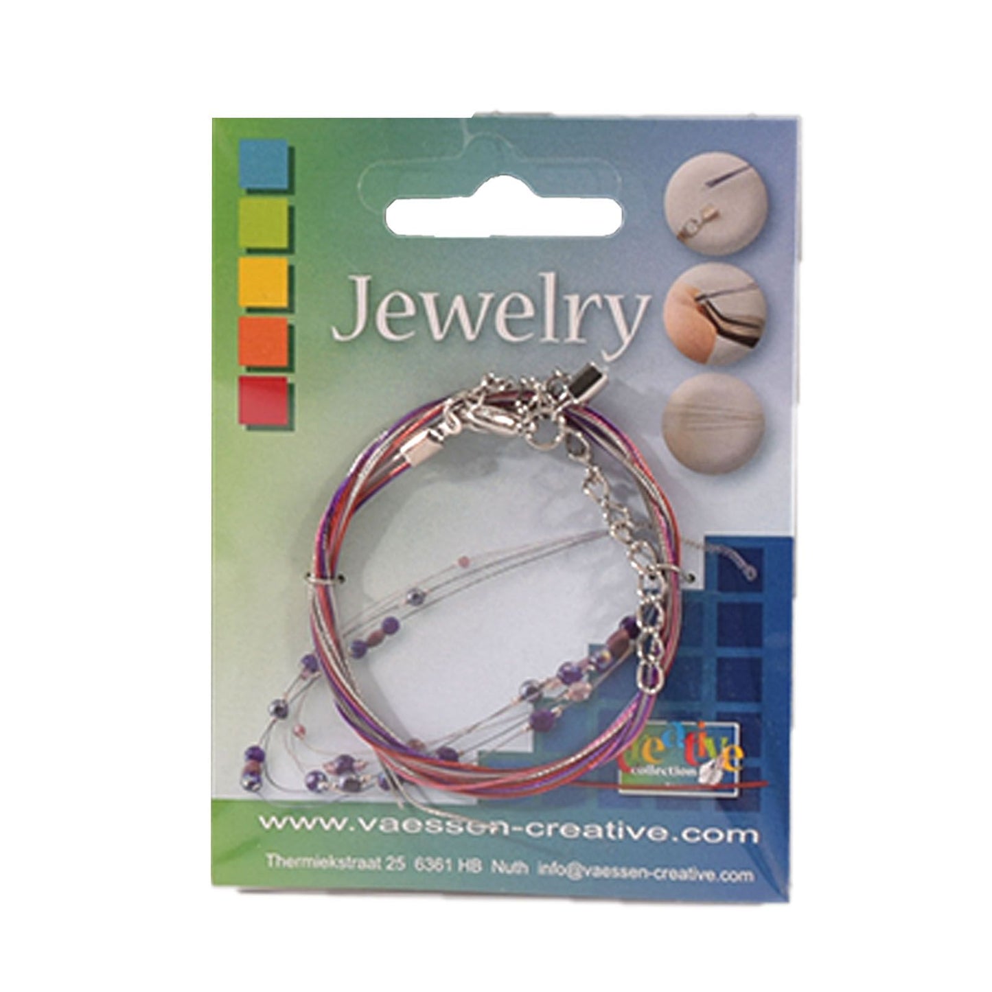 Vaessen creative • ketting 46cm 5-draads multi