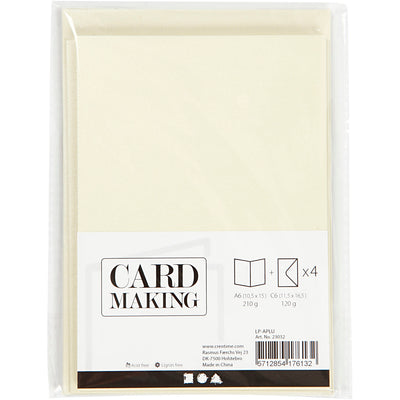Https: www.cchobby.nl kaarten-en-enveloppen-afmeting-kaart-10-5x15-cm-afmeting-envelop-11-5x16-5-cm-parelmoer-120-210-gr-off-white-4-set-1-doos