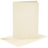 Https: www.cchobby.nl kaarten-en-enveloppen-afmeting-kaart-10-5x15-cm-afmeting-envelop-11-5x16-5-cm-parelmoer-120-210-gr-off-white-4-set-1-doos - afbeelding 1