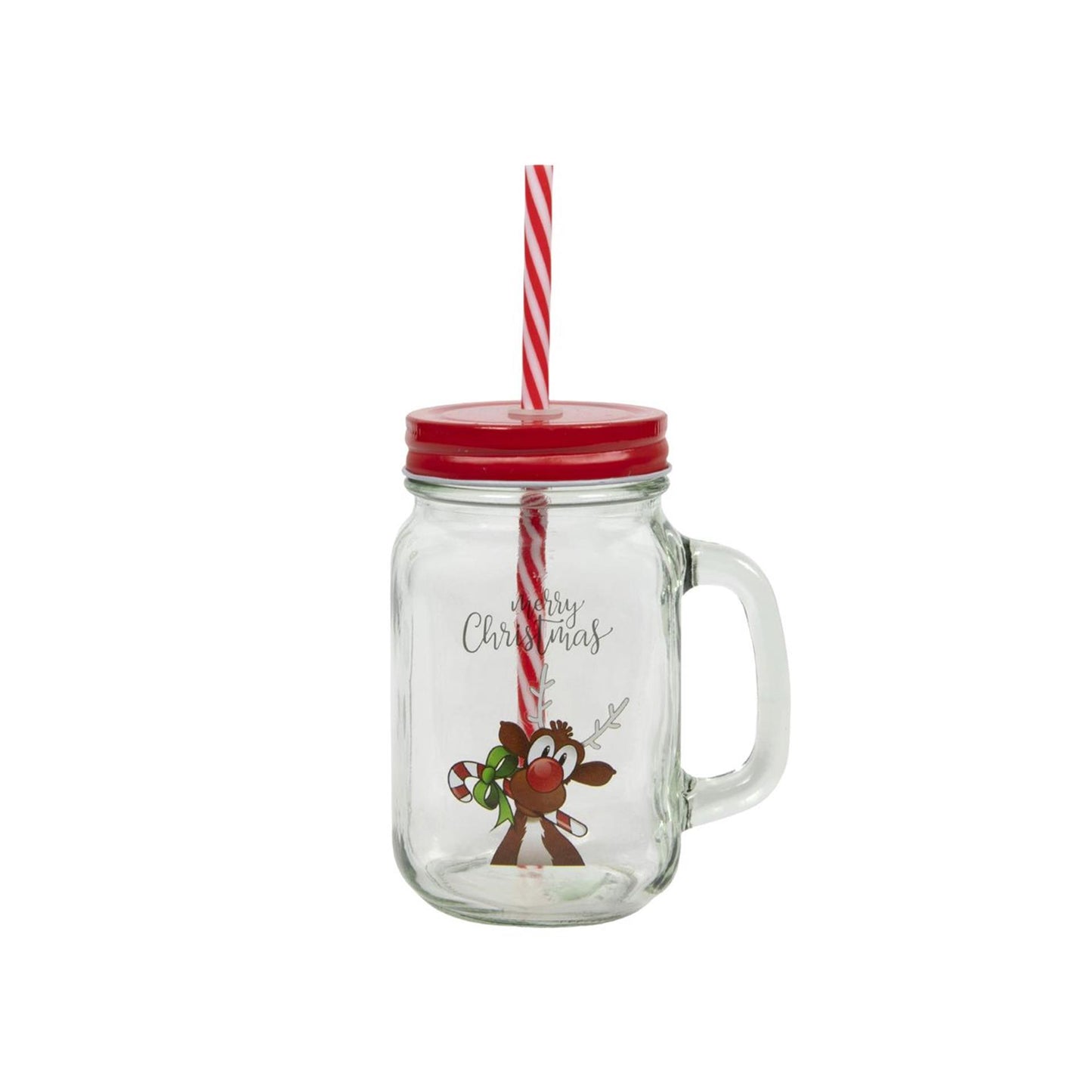 Svenska living drinkglas rendier met rietje 500ml