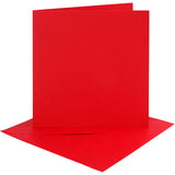 Https: www.cchobby.nl kaarten-en-enveloppen-afmeting-kaart-15-2x15-2-cm-afmeting-envelop-16x16-cm-230-gr-rood-4-set-1-doos - afbeelding 1