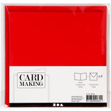 Https: www.cchobby.nl kaarten-en-enveloppen-afmeting-kaart-15-2x15-2-cm-afmeting-envelop-16x16-cm-230-gr-rood-4-set-1-doos - afbeelding 2