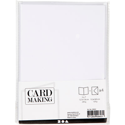 Https: www.cchobby.nl kaarten-en-enveloppen-afmeting-kaart-12-7x17-8-cm-afmeting-envelop-13-3x18-5-cm-230-gr-wit-4-set-1-doos