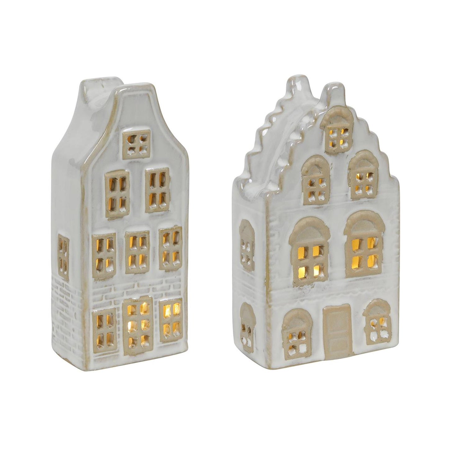 Svenska living led grachthuis steen h15cm