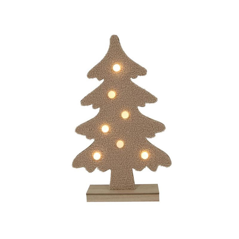 Svenska living kerstboom teddy 7xled camel 45cm
