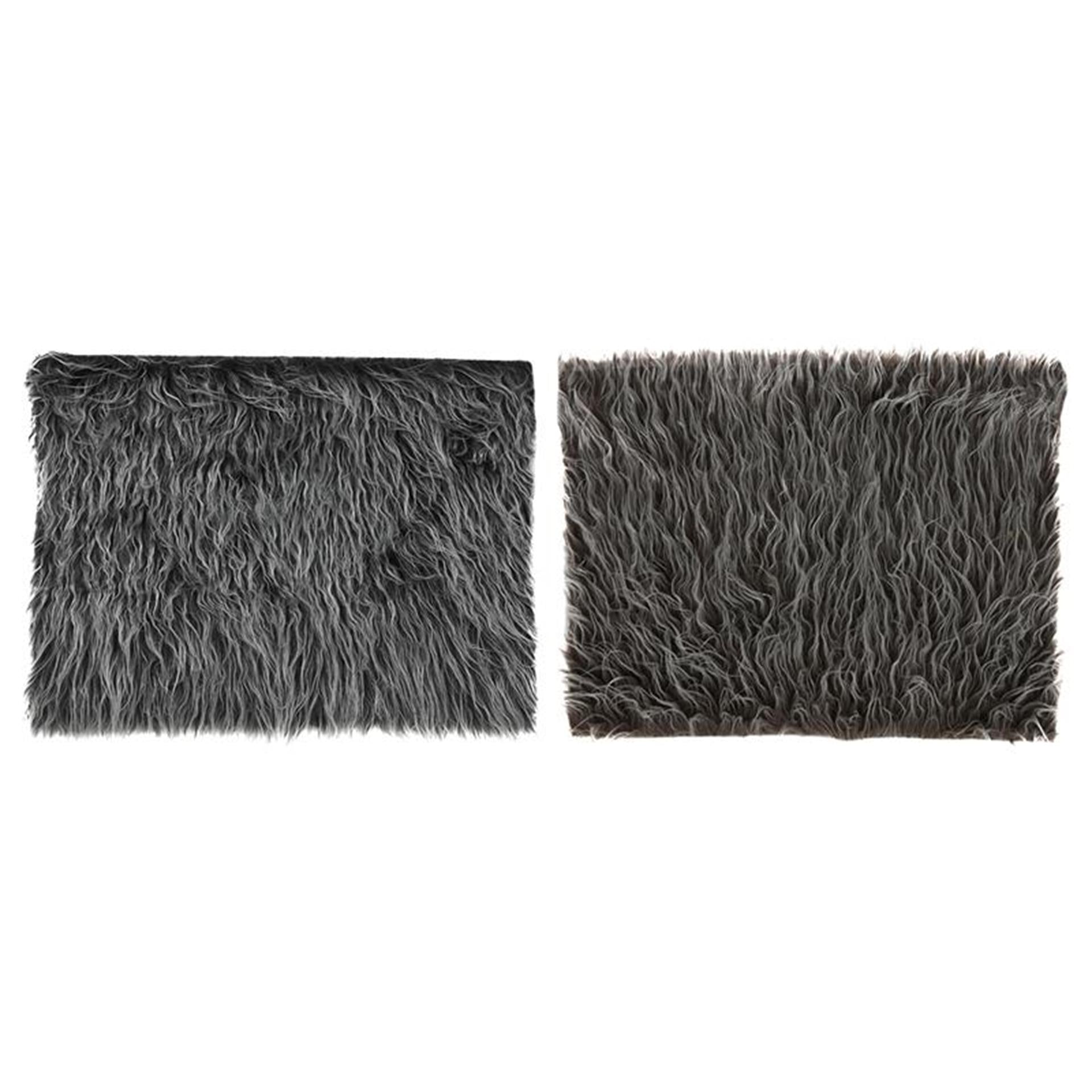 Svenska living placemat lang haar 40x30cm bruin grijs 2-tone