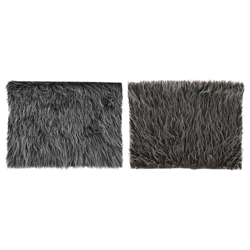 Svenska living kleedje lang haar 40x30cm bruin grijs
