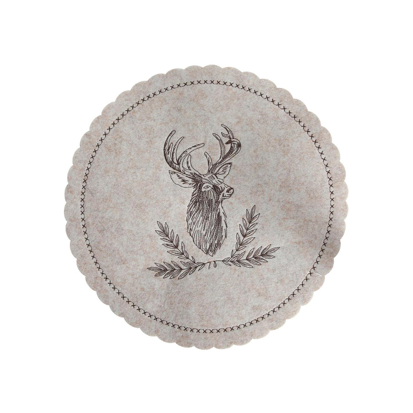 Svenska living placemat rendier vilt beige ø35cm