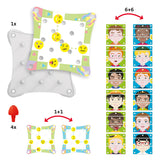 Quercetti maak een gezicht puzzel, 12dlg. - afbeelding 2