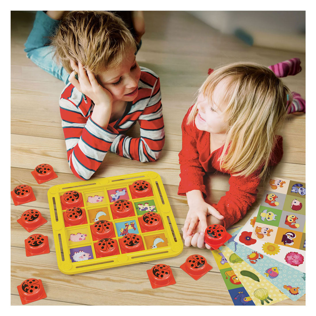 Quercetti educatief spel fantamemo lieveheersbeestje mozaïek.