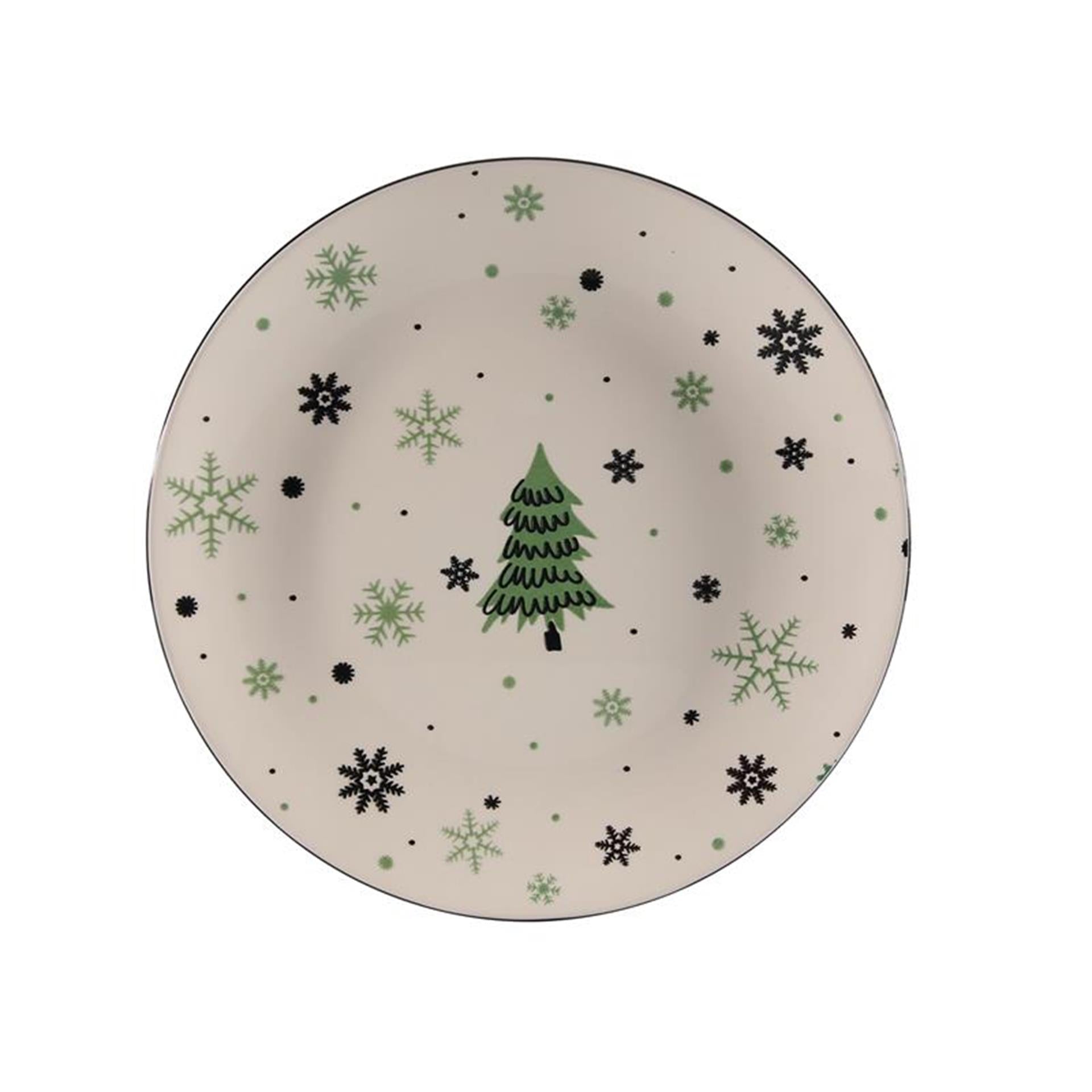 Svenska living bord porselein met kerstboom afbeelding ø26,5cm