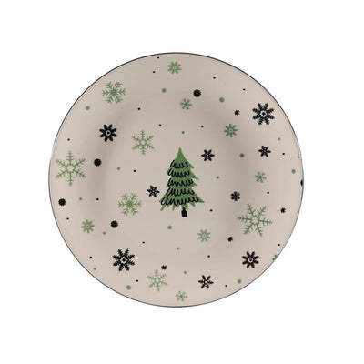 Svenska living bord porselein met kerstboom afbeelding ø26,5cm