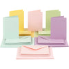 Creativ company kaarten en enveloppen pastelkleuren, 50 sets