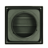 Renson 1068946 - inbouw dampkaprooster 633 inox zwart (dia 125) | 2 stuks