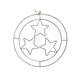 Svenska living led kersthanger ring sterren zwart 50cm 245goldled 24flash ip44 5m
