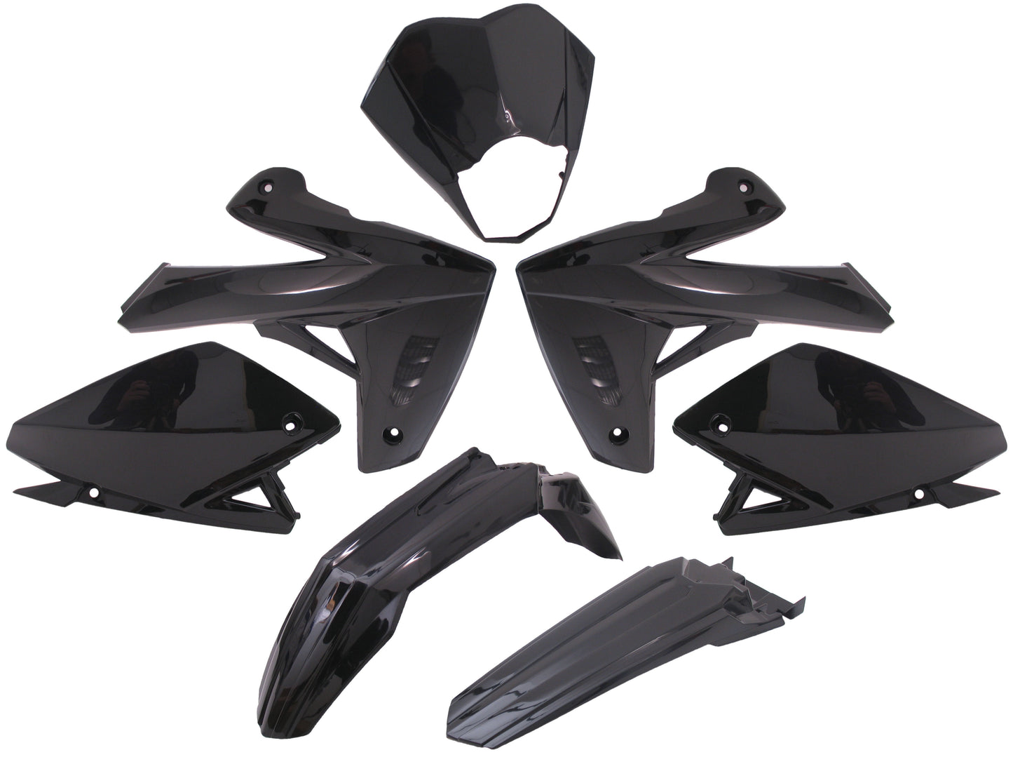 Edge plaatset 7-delig voor rieju mrt 50 sm - zwart