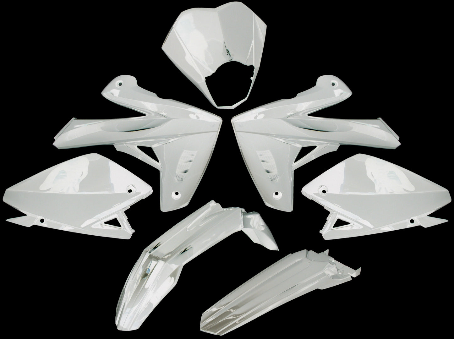 Edge plaatset 7-delig voor rieju mrt 50 sm - wit