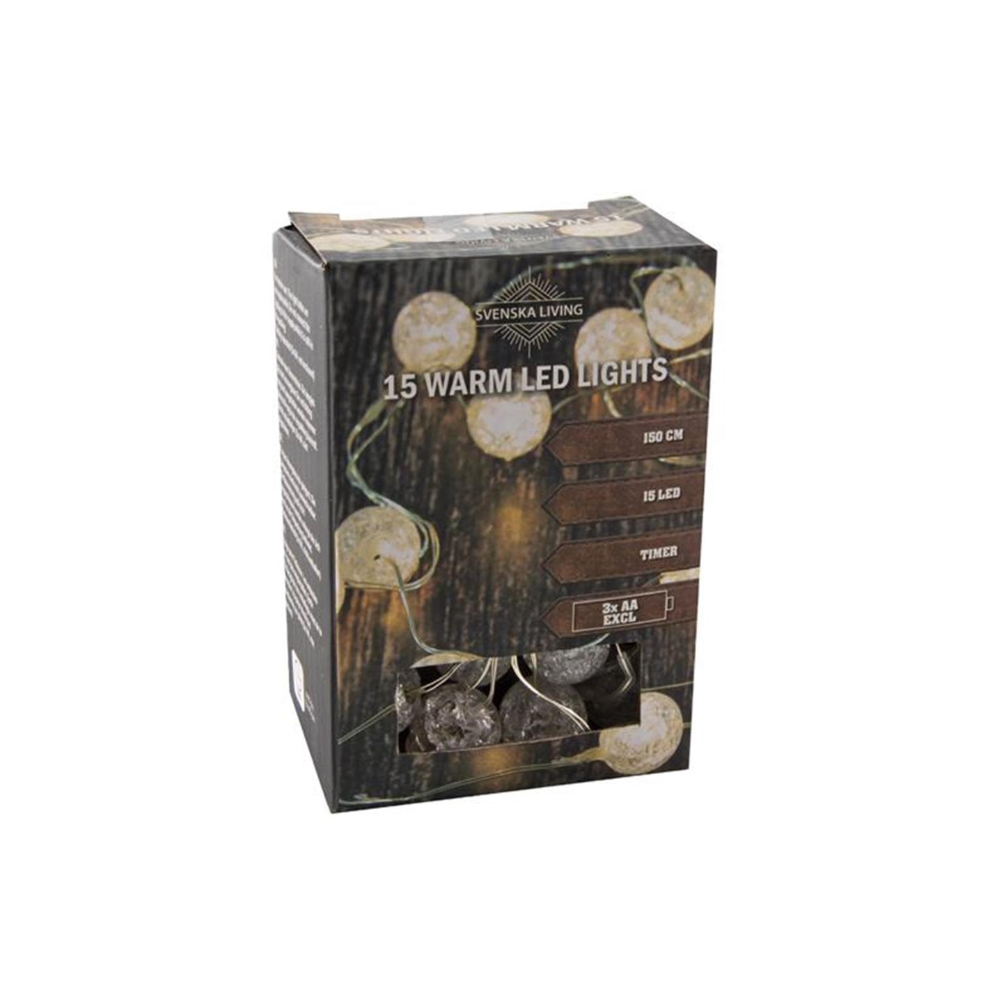 Svenska living strengverlichting bol 15 led batterij