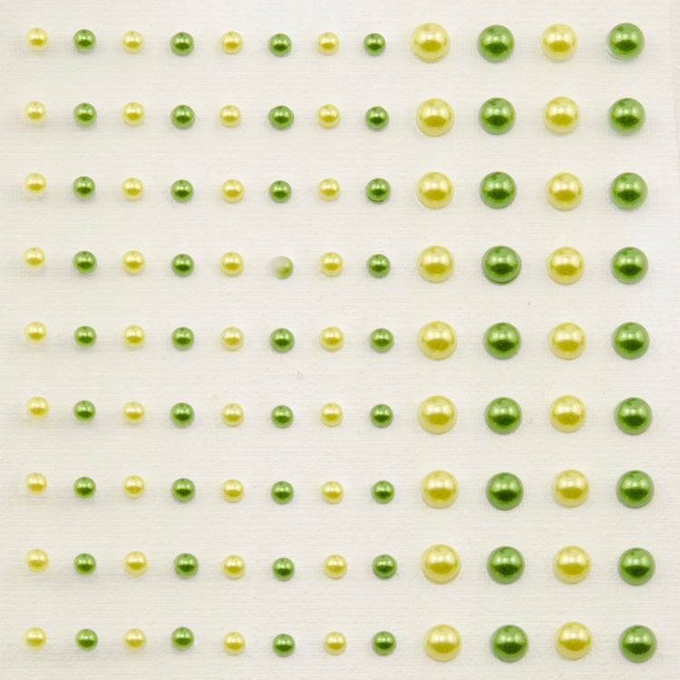 Vaessen creative • zelfklevende halve parels 3+5mm 108pcs prairie