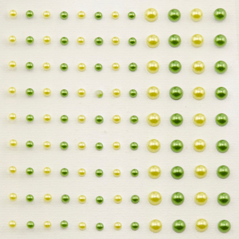 Vaessen creative • zelfklevende halve parels 3+5mm 108pcs prairie