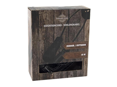 Svenska living verlengkabel zwart 10m buiten