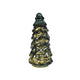 Svenska living kerstboom glas relief craquele led groen d10xh20cm, 2xaaa ( exclusief )