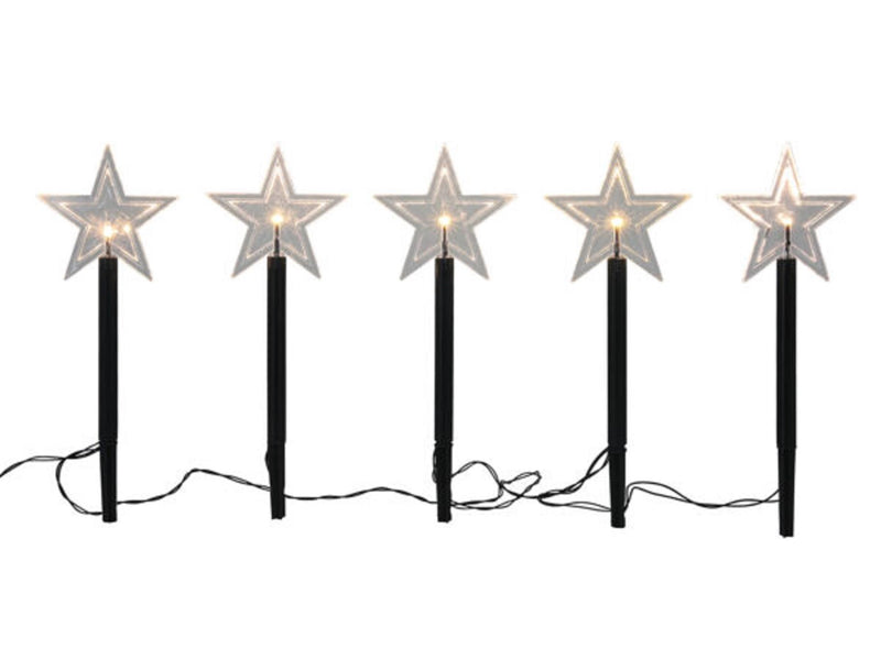 Svenska living tuinstekerset 5-delig led ster + timer