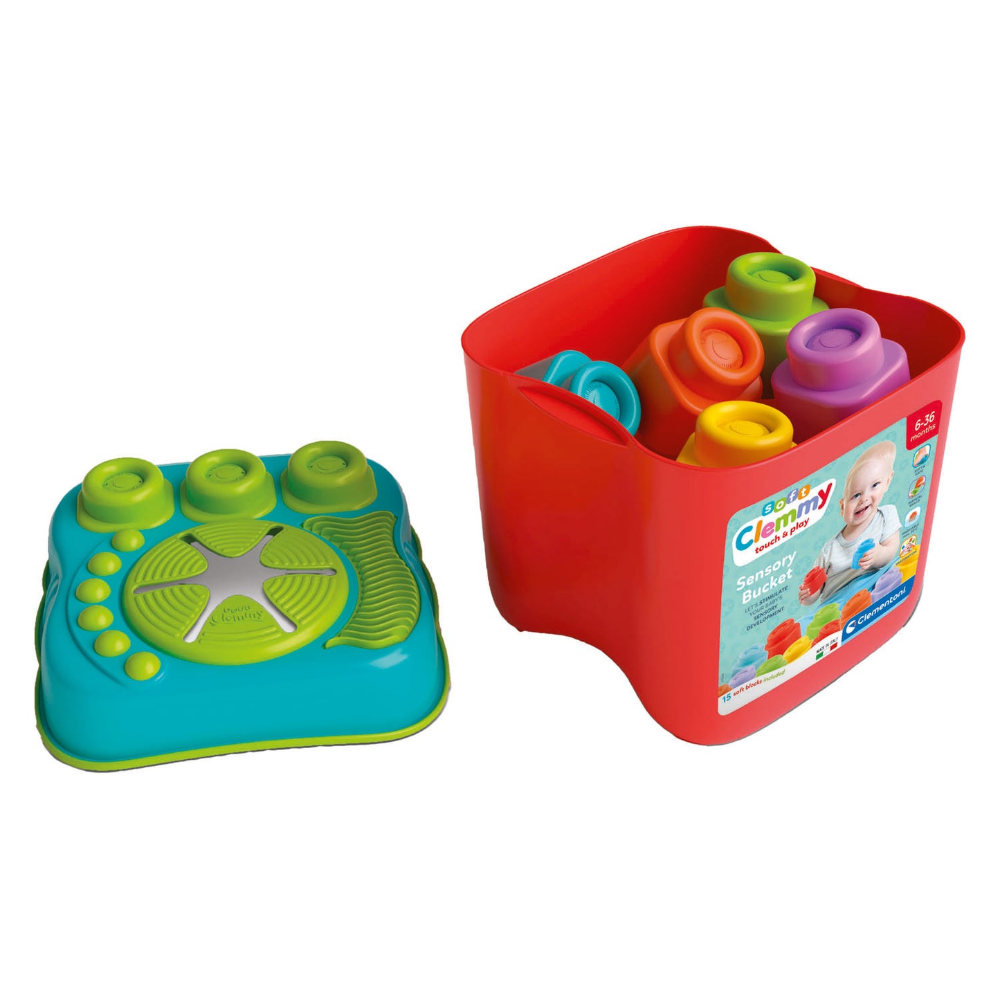 Clementoni Baby Clemmy Sensory Emmer met Blokken