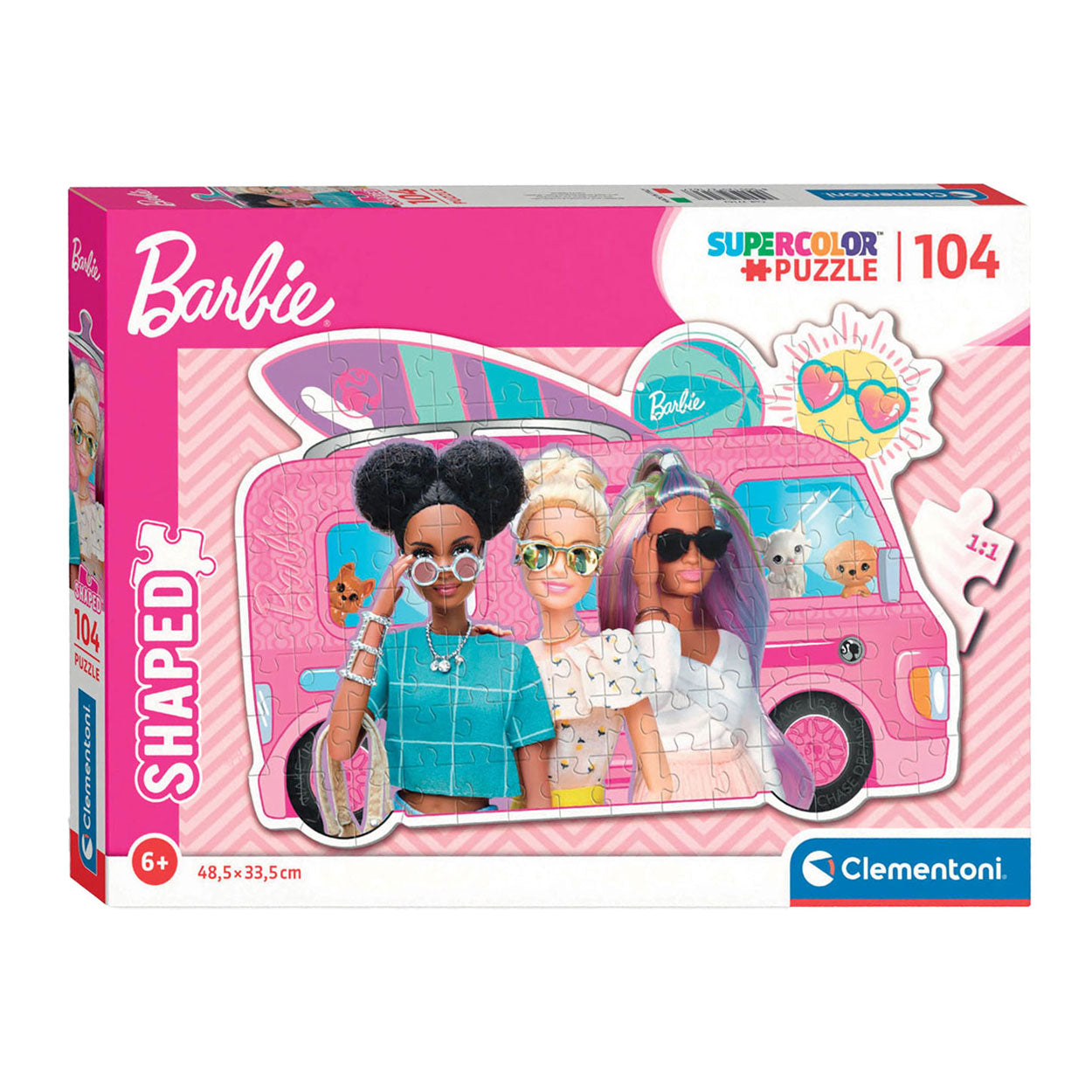 Clementoni Legpuzzel Super Color - Barbie Surfbus,104st.