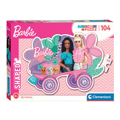 Clementoni legpuzzel super color - barbie rolschaats, 104st.