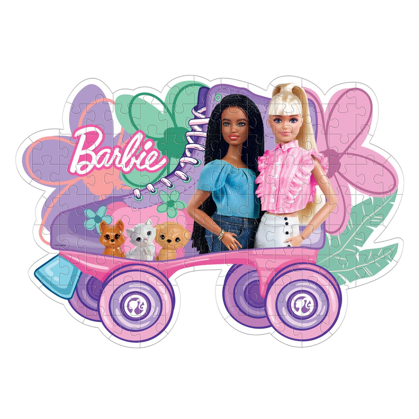 Clementoni Legpuzzel Super Color - Barbie Rolschaats, 104st.