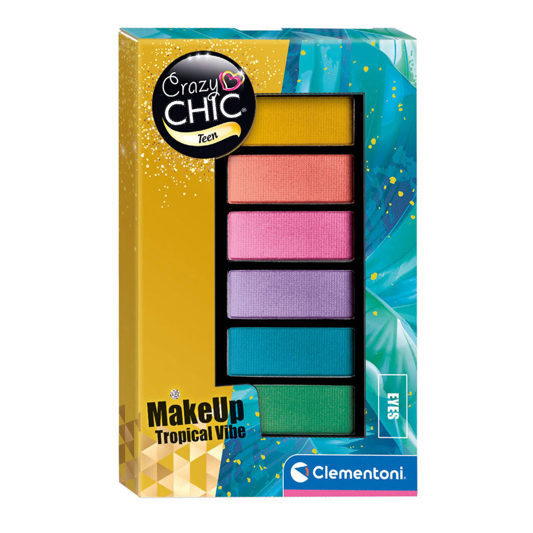 Clementoni Crazy Chic Oogschaduwpalet Tropical Vibe, 6 Kleuren