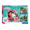 Clementoni legpuzzel super color vierkant gabby's poppenhuis, 3x48st.