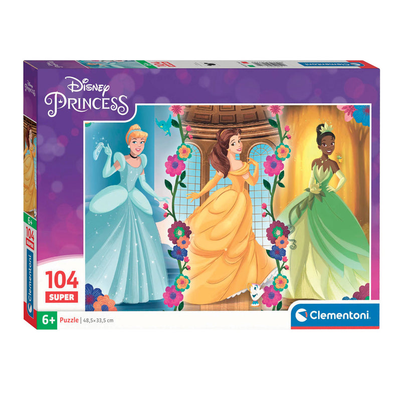 Clementoni legpuzzel super color disney princess, 104st.