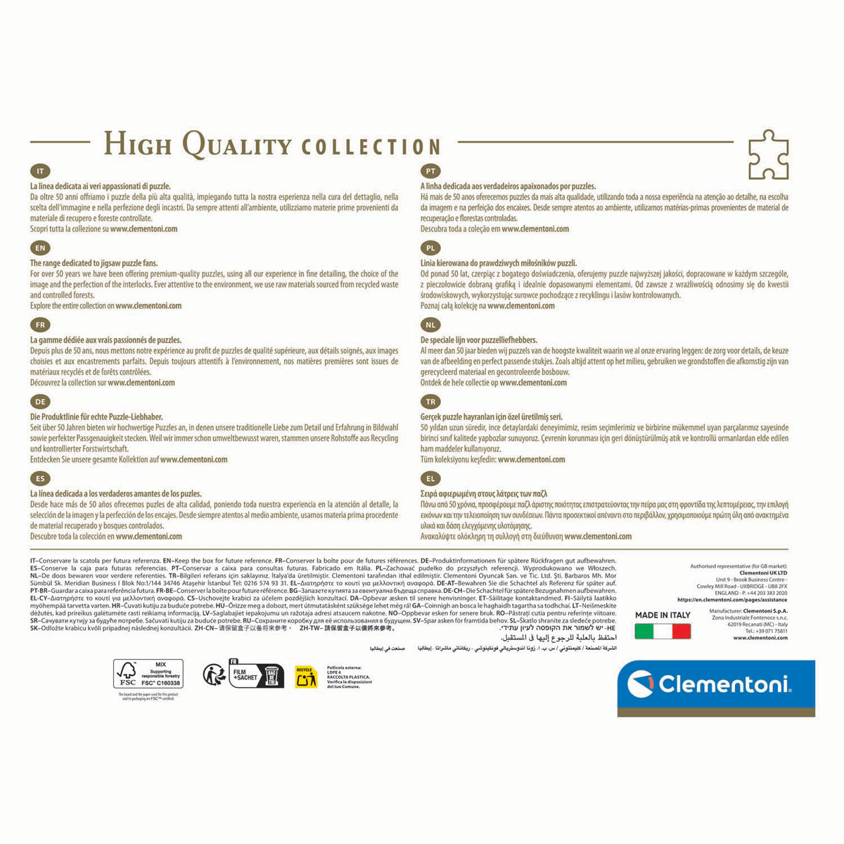 Clementoni puzzel drijvende thaise markt, 1000st.