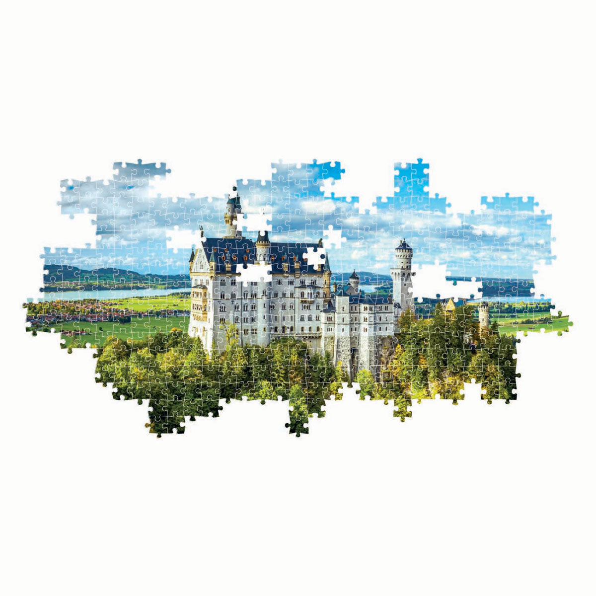 Clementoni panoramapuzzel slot neuschwanstein, 1000st.