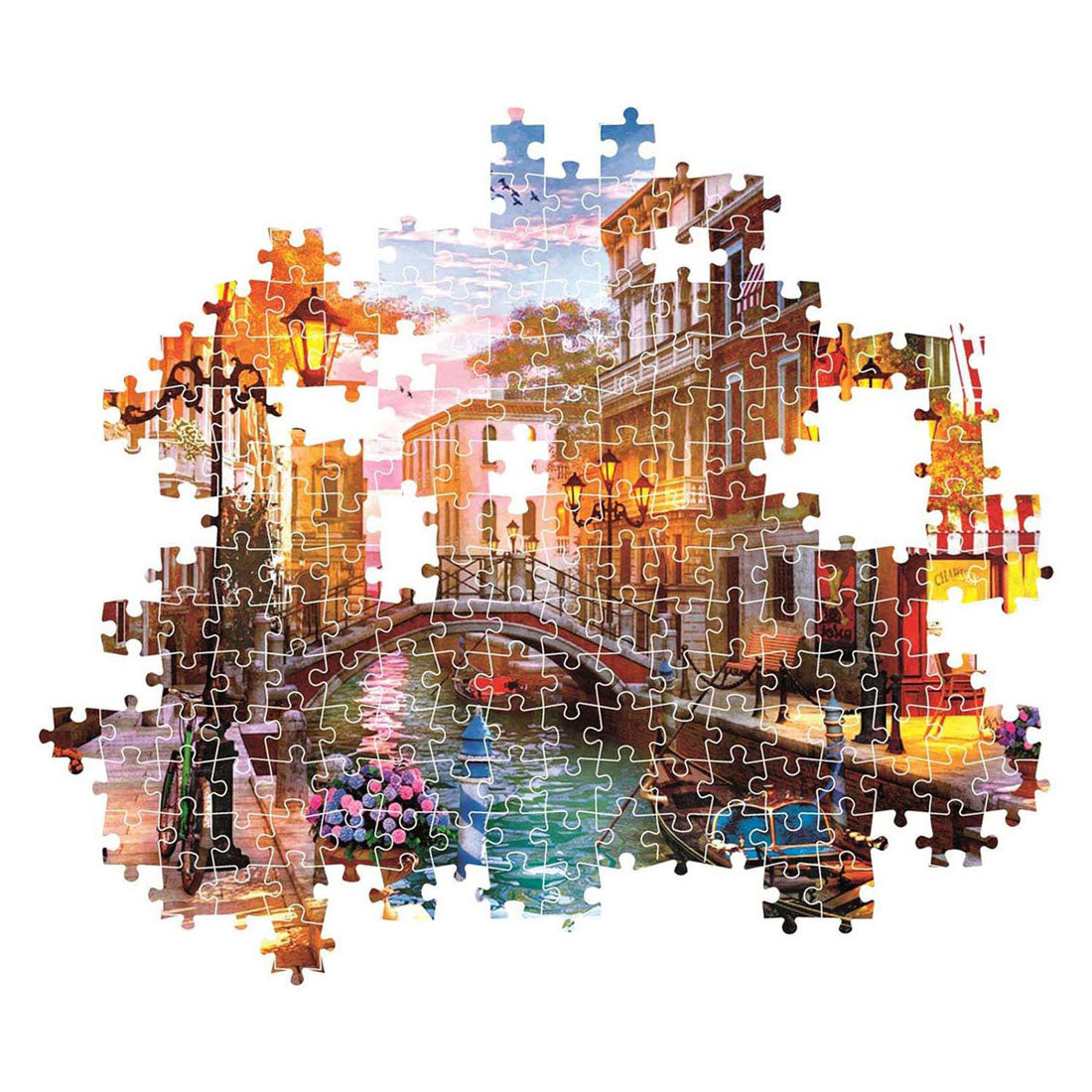 Clementoni - puzzel - 500 stukjes - zonsondergang over venetiã« - puzzel voor volwassenen - high quality collection