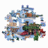 Clementoni – puzzel – 500 stukjes – kersttrein - kersttafereel – puzzel voor volwassenen - afbeelding 3