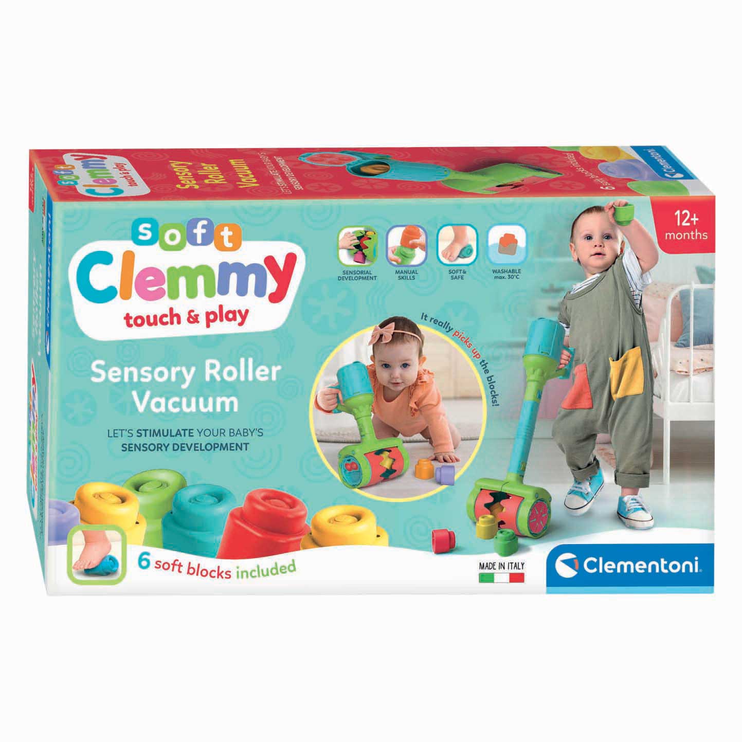 Clementoni soft clemmy stofzuiger met 6 blokken