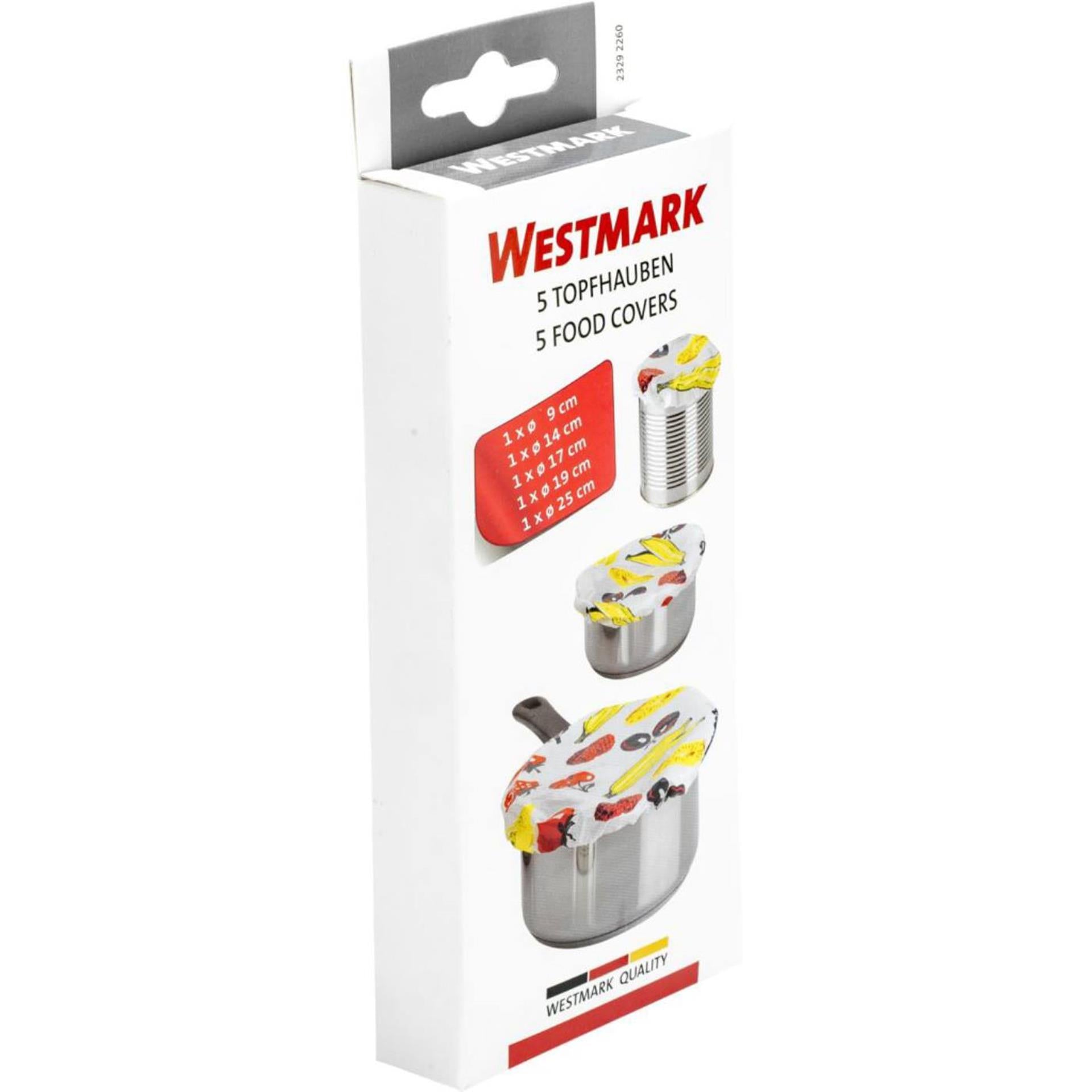 Westmark afdekhoesjes 5 stuks ø9 14 17 19 25cm kunststof