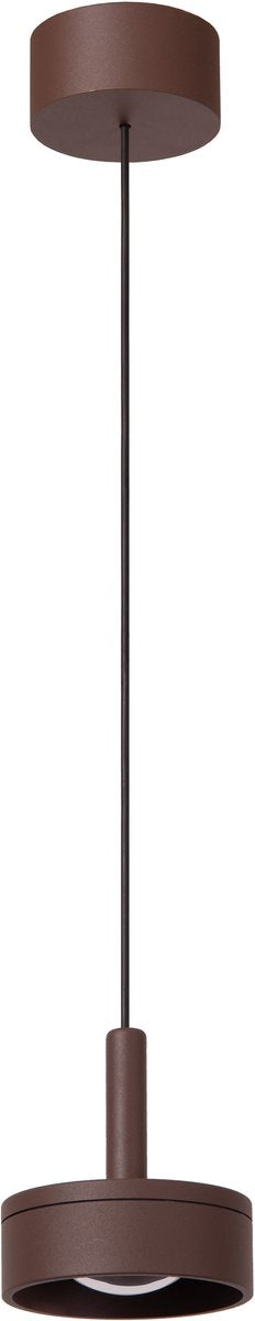 Lucide lenz - hanglamp binnen buiten - ø 11 cm - led - 1x8w 2700k - ip54 - roest bruin - essential