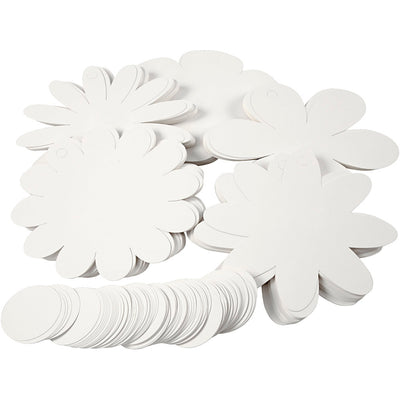 Bloemen, d 20 cm, 400 gr, wit, 5x20 stuk 1 doos