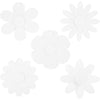 Creotime knutselset flowers 20 cm karton wit 15 stuks