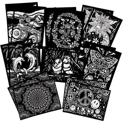 Creativ company velour plaatjes, afm 25x19 cm, 16 assorti