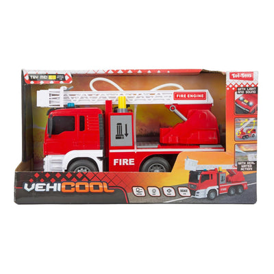 Toi-toys vehicool brandweer ladderwagen 28cm met frictie