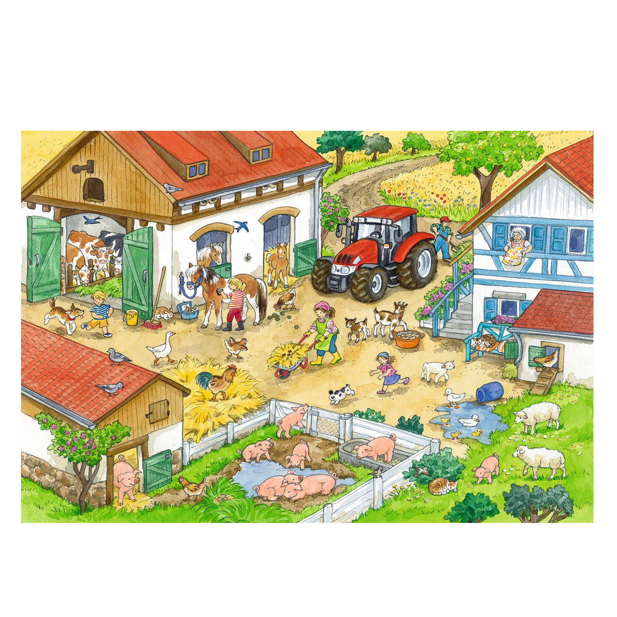 Ravensburger vrolijk boerderijleven, 2 x 24st.