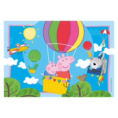Ravensburger puzzel peppa pig - twee puzzels - 12 stukjes - kinderpuzzel