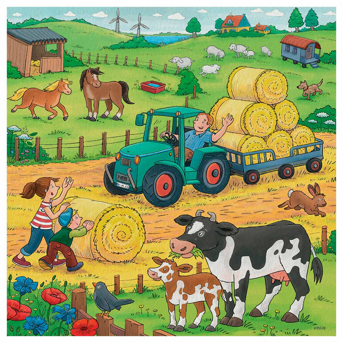 Ravensburger - Op de Boerderij 3x49st.